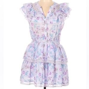 💜LoveShackFancy x Target Purple Floral Ruffle Lace Mini Dress💜